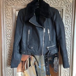 Zara Biker Faux Leather Jacket